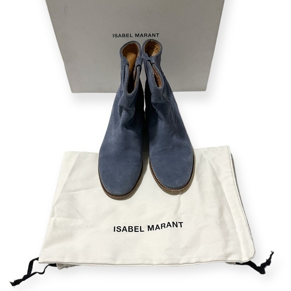 Isabel Marant‎ Crisi Ankle Boots in Light Blue Suede, Size 36EU - Picture 2 of 15